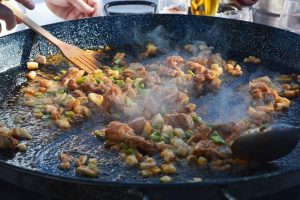 paella en la playa